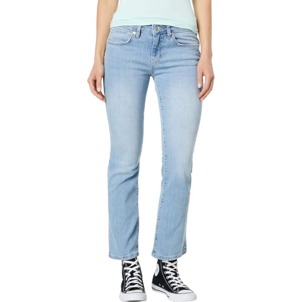 Free People We the Free Womens Liv Cropped Flare Jeans Light Wash size 26
